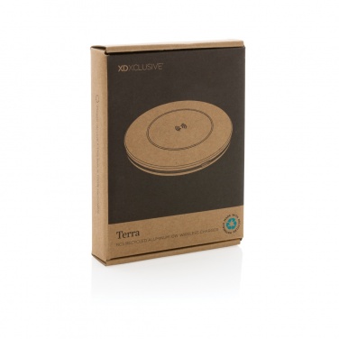 Logo trade promotional items image of: Terra RCS recycled aluminium 10W wireless charger