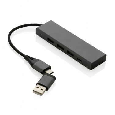 Logotrade promotional giveaway picture of: Terra RCS recycled aluminium hub with 3 USB ports