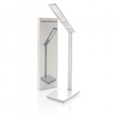 Logo trade promotional merchandise picture of: 5W Wireless Charging Desk Lamp