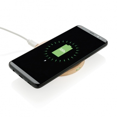 Logo trade corporate gifts image of: 5W wood wireless charger