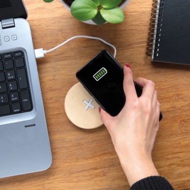 Logo trade promotional items picture of: 5W wood wireless charger