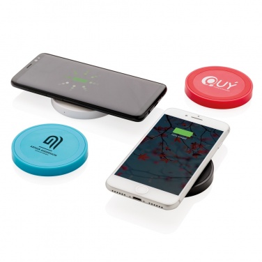 Logo trade corporate gifts image of: 5W wireless charging pad round