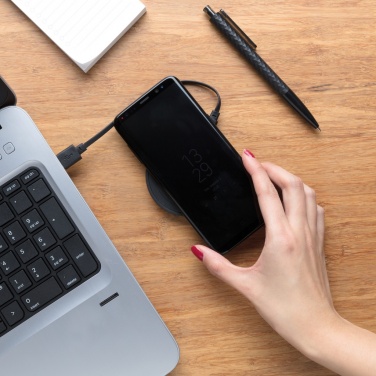 Logo trade corporate gifts image of: 5W wireless charging pad round