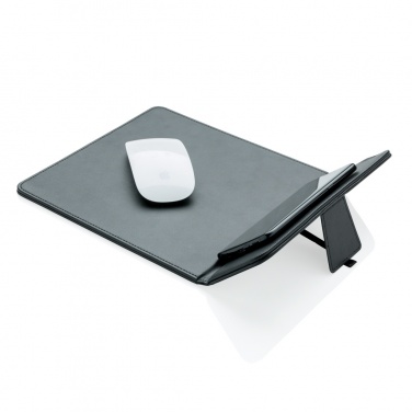 Logo trade business gifts image of: Mousepad with 5W wireless charging
