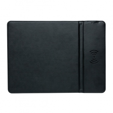 Logo trade business gifts image of: Mousepad with 5W wireless charging