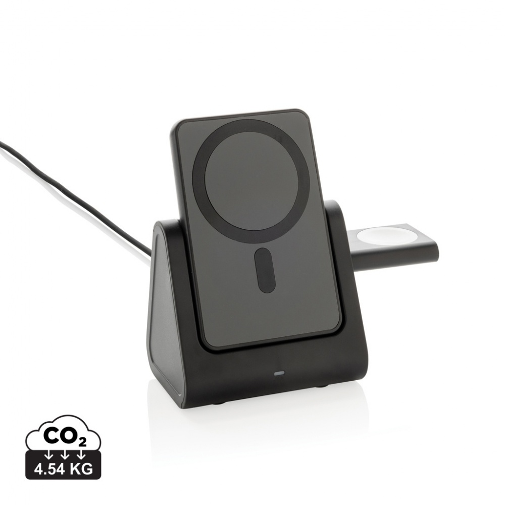 Logotrade promotional giveaway image of: Powerbase RCS recycled plastic 3 in 1 charger with powerbank