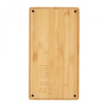 Logotrade promotional product picture of: Bamboo 4.000 mAh wireless 5W Powerbank