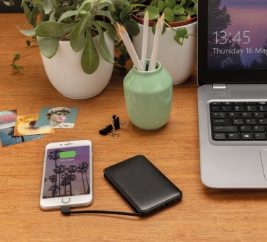 Logotrade corporate gifts photo of: 5.000 mAh Pocket Powerbank with integrated cables