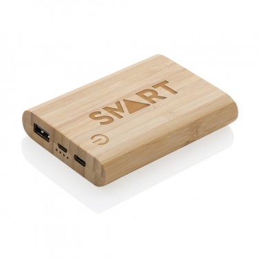 Logotrade business gift image of: Bamboo 5.000 mAh powerbank