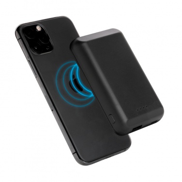 Logo trade promotional giveaways picture of: Magnetic 5.000 mAh 5W wireless powerbank