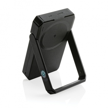 Logotrade corporate gift image of: Skywave RCS rplastic solar powerbank 5000 mAh 10W wireless