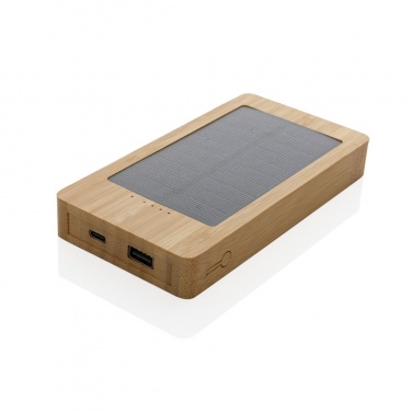 Logotrade promotional gift picture of: Sunwick 10.000 mAh Bamboo solar powerbank