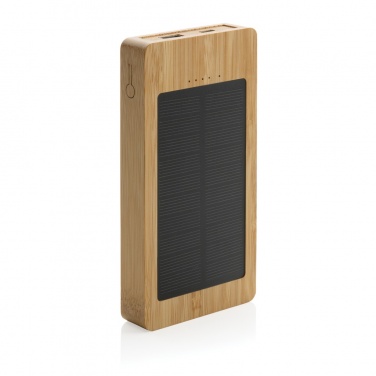 Logo trade promotional item photo of: Sunwick 10.000 mAh Bamboo solar powerbank