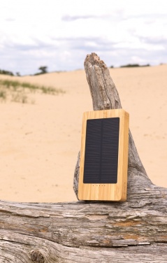 Logotrade corporate gift picture of: Sunwick 10.000 mAh Bamboo solar powerbank