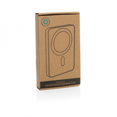 Logo trade corporate gift photo of: Magnetix RCS recycled plastic 5000 mah magnetic powerbank