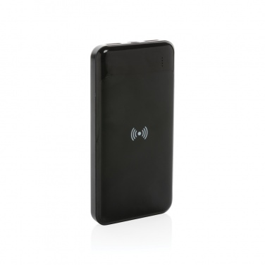 Logo trade promotional giveaway photo of: RCS standard recycled plastic wireless powerbank