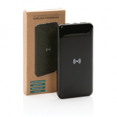 Logotrade promotional giveaway picture of: RCS standard recycled plastic wireless powerbank