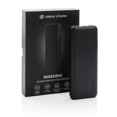 Logotrade promotional product picture of: Urban Vitamin Pasadena 20.000 mAh 18W PD powerbank