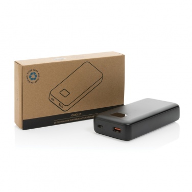 Logo trade business gifts image of: Gridley RCS rplastic 20000 65W laptop powerbank