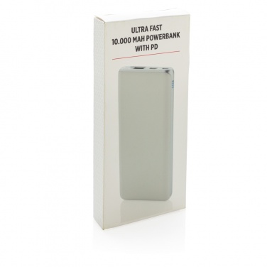 Logo trade promotional merchandise picture of: Ultra fast 10.000 mAh powerbank with PD
