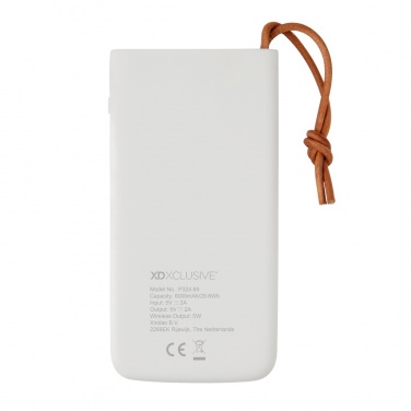 Logo trade promotional items image of: Aria 8.000 mAh 5W wireless charging powerbank