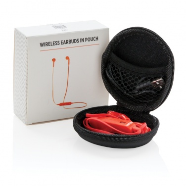 Logo trade corporate gift photo of: Wireless earbuds in pouch