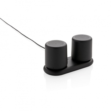 Logo trade promotional gifts picture of: Double induction charging speaker