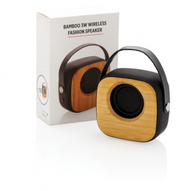 Logotrade promotional gift picture of: Bamboo 3W Wireless Fashion Speaker