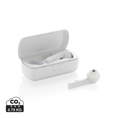 Logo trade promotional merchandise picture of: Free Flow TWS earbuds in charging case