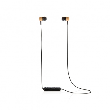 Logotrade promotional gift picture of: Bamboo wireless earbuds