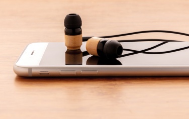 Logo trade promotional giveaway photo of: Bamboo wireless earbuds
