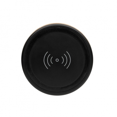 Logo trade advertising product photo of: Bamboo wireless charger speaker