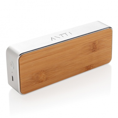 Logo trade corporate gift photo of: Nevada Bamboo 3W wireless speaker