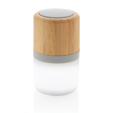 Logo trade promotional merchandise photo of: Bamboo colour changing 3W speaker light