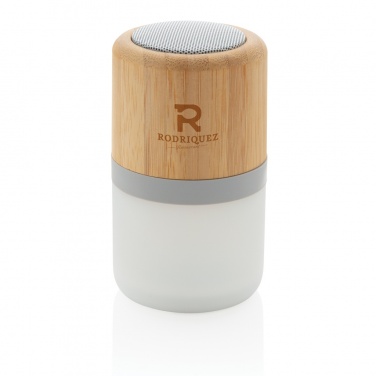 Logo trade promotional gifts image of: Bamboo colour changing 3W speaker light