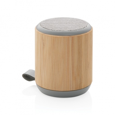 Logo trade promotional merchandise photo of: Bamboo and fabric 3W wireless speaker