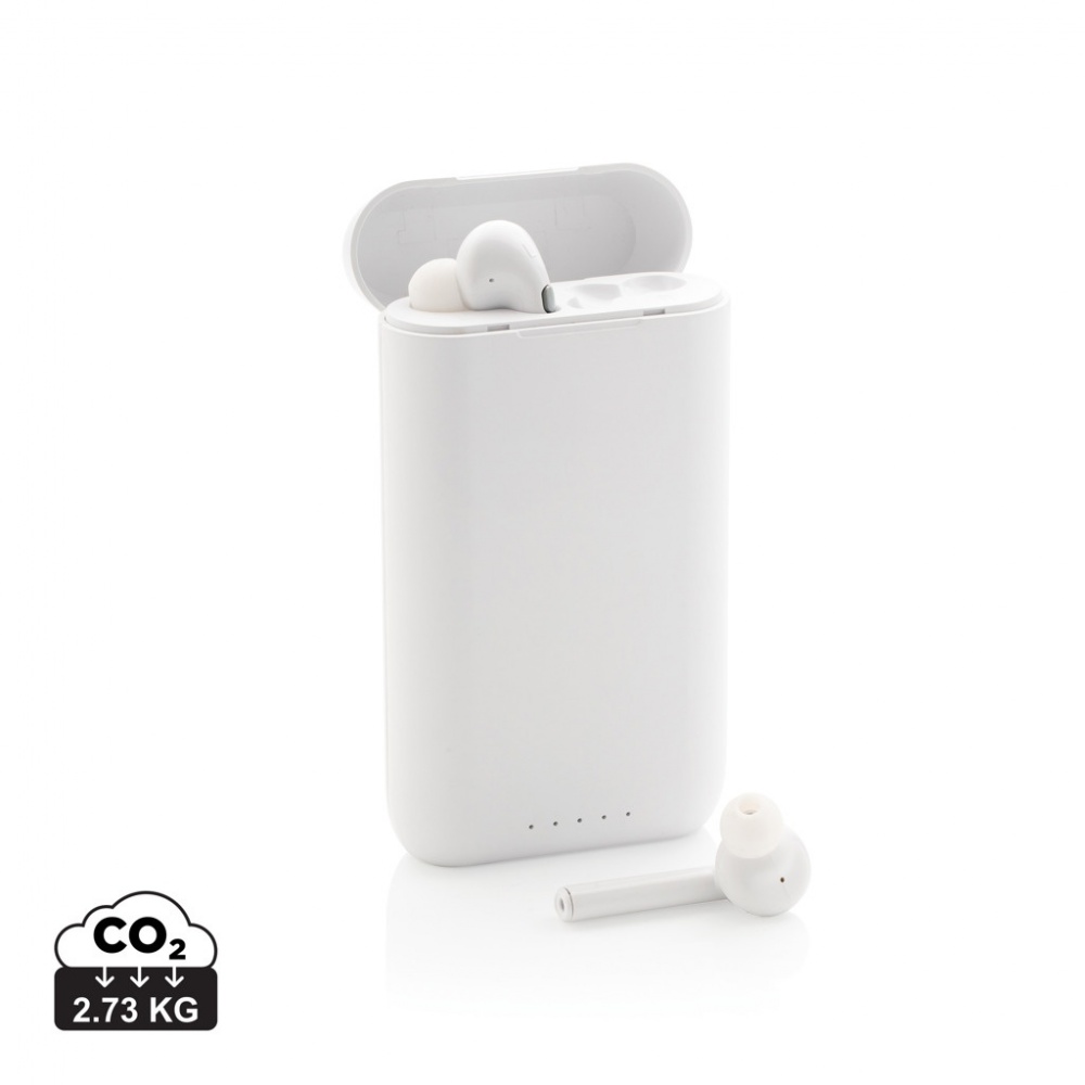 Logo trade promotional giveaways picture of: Liberty TWS earbuds with 5.000 mAh powerbank