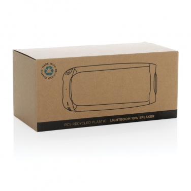 Logotrade promotional gift image of: RCS recycled plastic Lightboom 10W speaker