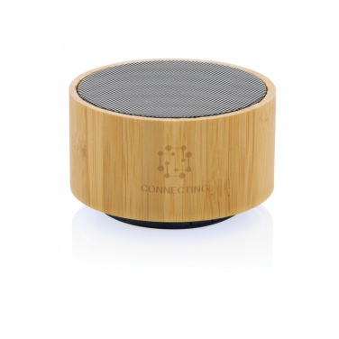 Logotrade promotional items photo of: RCS recycled plastic and bamboo 3W wireless speaker