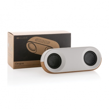 Logotrade promotional items photo of: Oregon RCS recycled plastic and cork 10W speaker