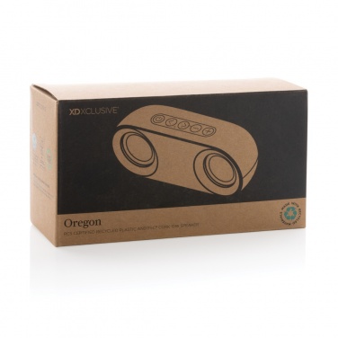 Logotrade promotional merchandise picture of: Oregon RCS recycled plastic and cork 10W speaker