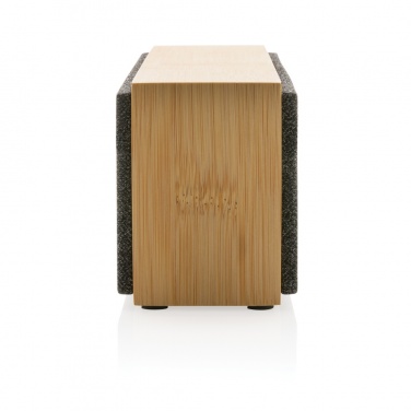 Logo trade corporate gifts picture of: Wynn 10W bamboo wireless speaker