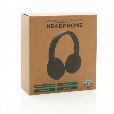 Logo trade advertising product photo of: RCS standard recycled plastic headphone