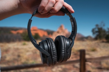 Logo trade promotional giveaway photo of: RCS recycled plastic Elite Foldable wireless headphone