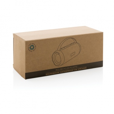 Logo trade promotional products image of: RCS recycled plastic Soundboom waterproof 6W speaker