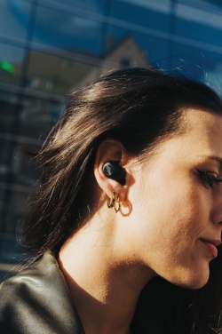 Logotrade promotional giveaway image of: Urban Vitamin Palm Springs RCS rplastic ENC earbuds