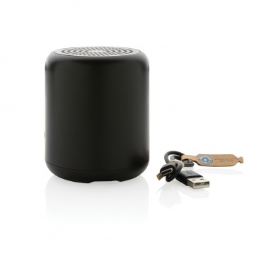Logo trade promotional item photo of: RCS certified recycled plastic 5W Wireless speaker