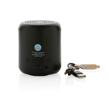 Logotrade promotional product picture of: RCS certified recycled plastic 5W Wireless speaker