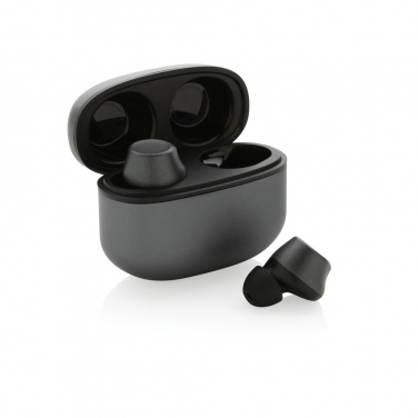 Logo trade promotional giveaway photo of: Terra RCS recycled aluminium wireless earbuds