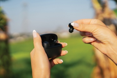 Logotrade promotional giveaway picture of: Terra RCS recycled aluminium wireless earbuds